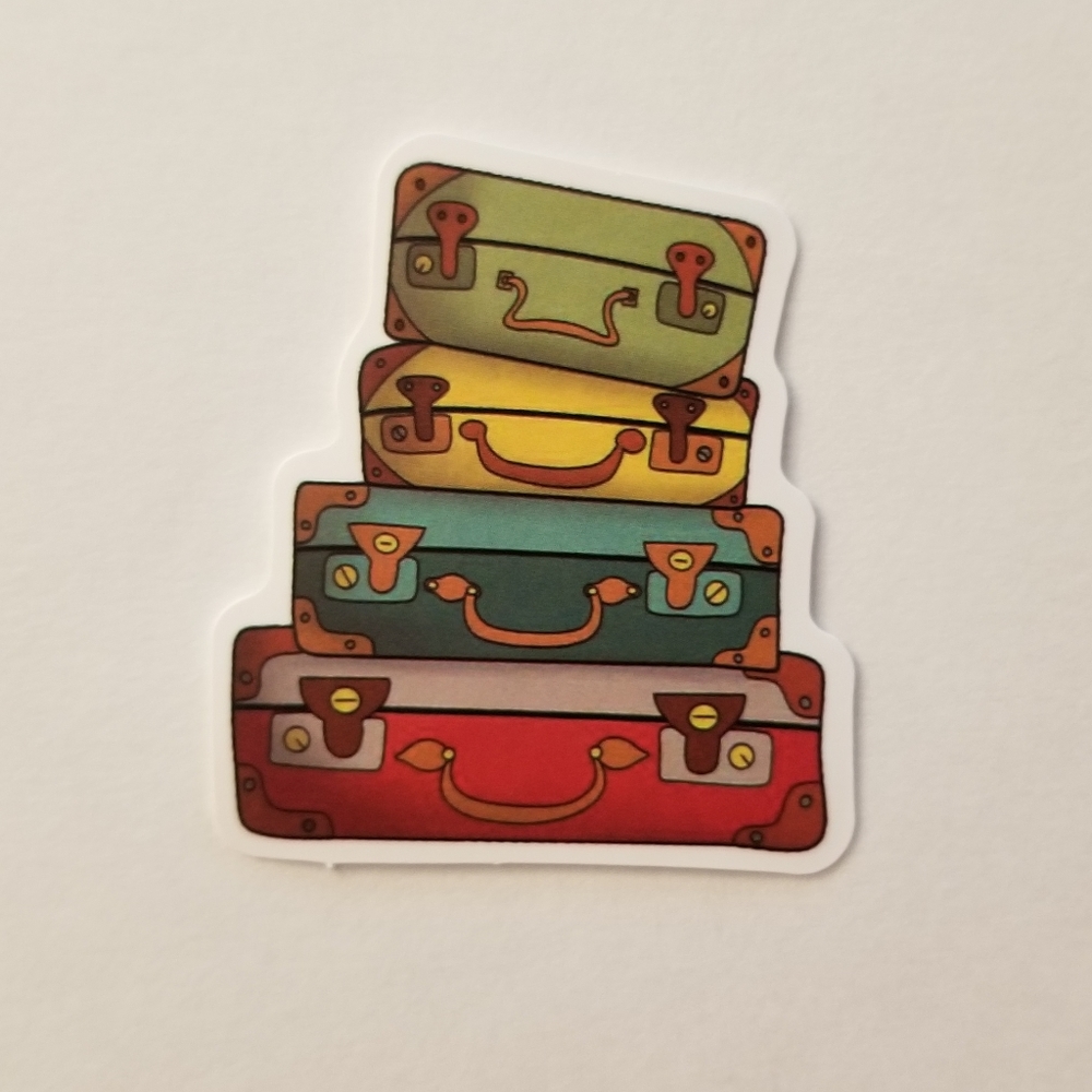 10/$10 Pile of Suitcases Sticker